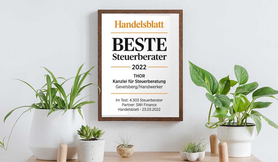 Beste Steuerberater - Handelsblatt 2022